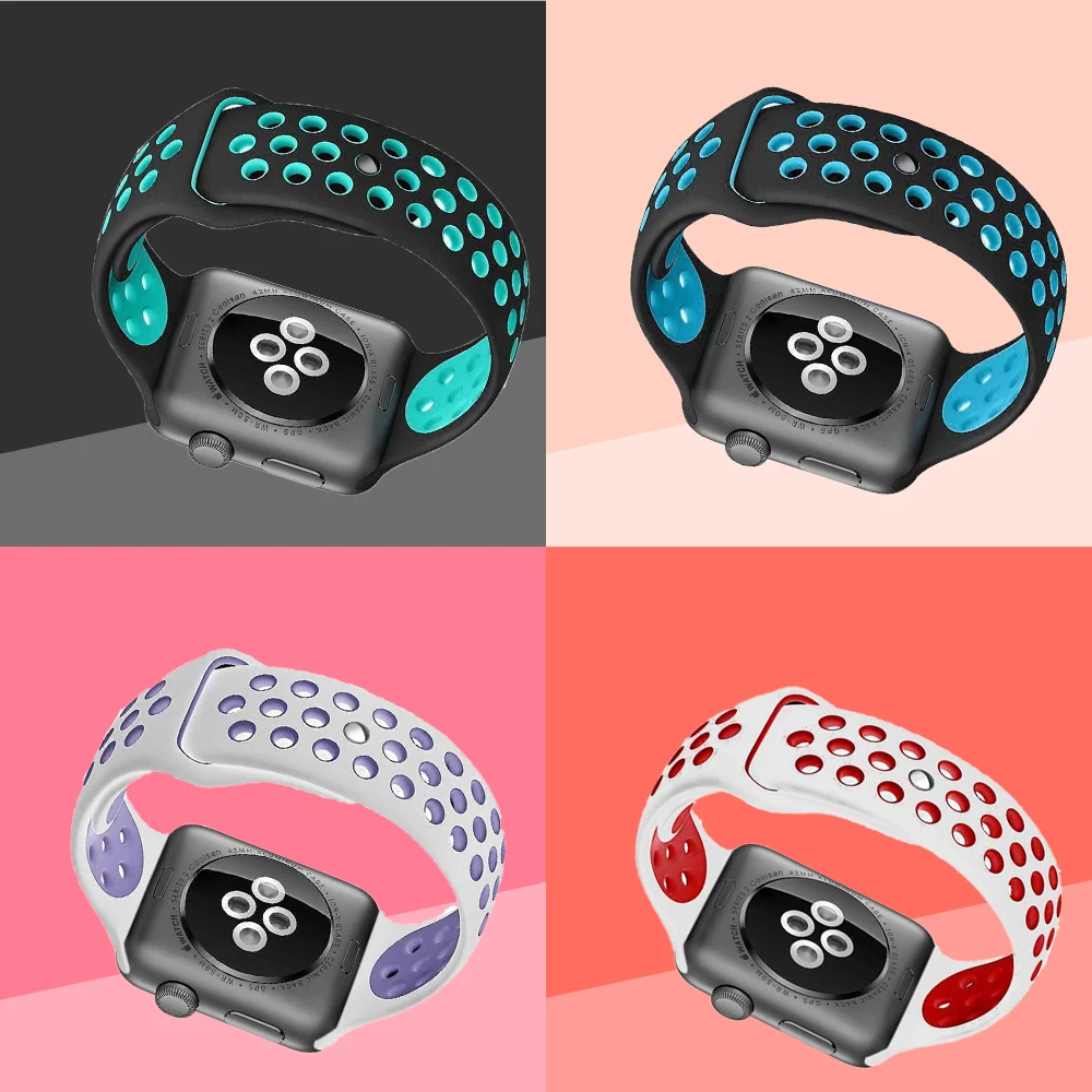 Силиконовый ремешок для apple watch 4 ремешок для apple watch 40 мм 44 мм 38 мм 42 мм correa iwatch series 4 3 2 1 для apple watch 5 ремешок для часов