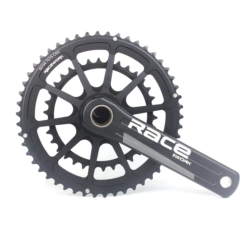 RACEWORK 3D30 Road Bike Crankset 50-34T 52-36T 53-39T 170mm 172.5mm 175mm 10 11 Speed Chainring Crank 22S GXP | Спорт и развлечения