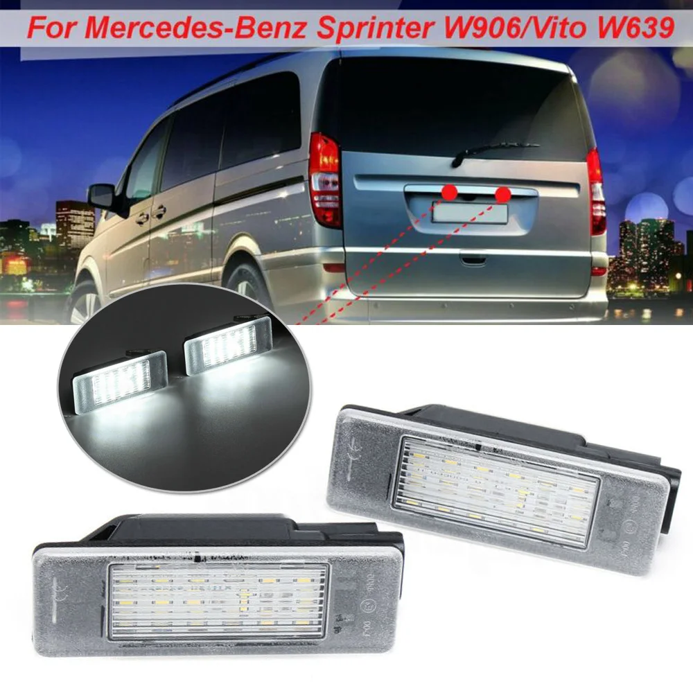 2 шт. 12В Автомобильный задний 18 светодиодный номерной знак для Mercedes Benz W906 Vito Viano W639