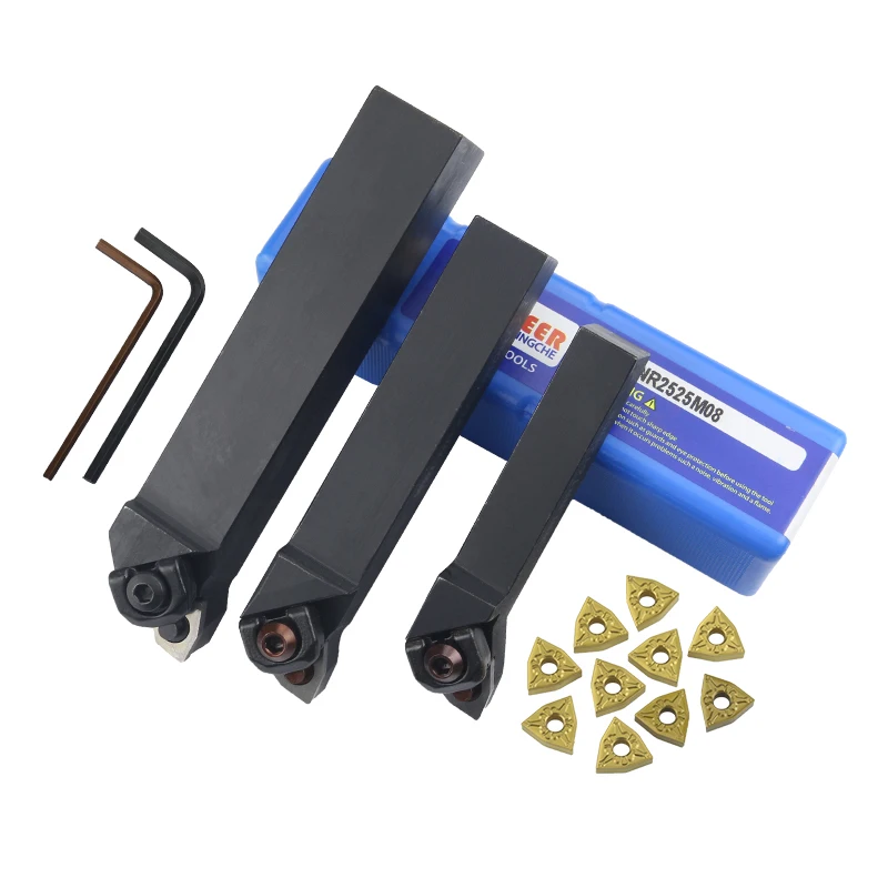 External Triangular Turning Tool Holder Set – CNC Lathe Tool Holder with WNMG08 Carbide Inserts for External Turning, Facing & Profiling 6