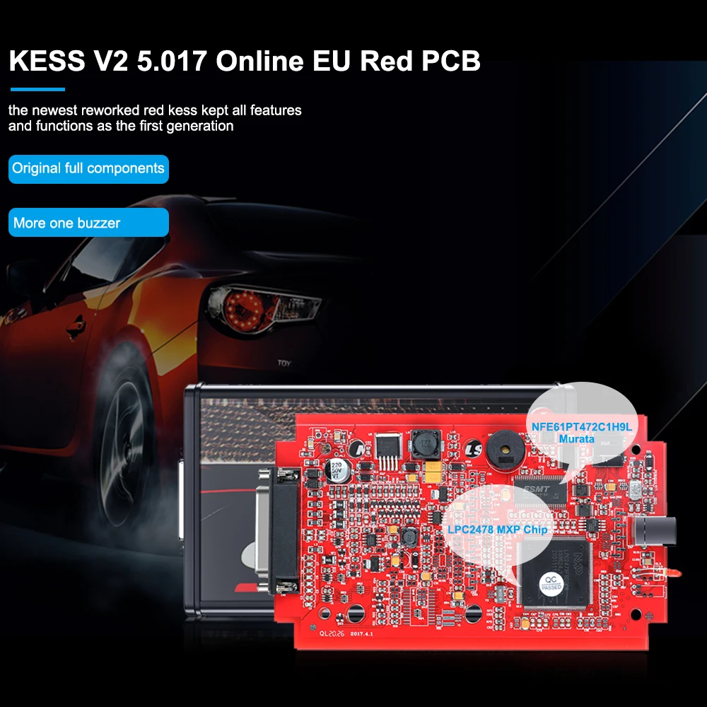 ￡14.12 Obd2 Kess V2 V253 V5017 Eu Red Ecm Titanium Ktag