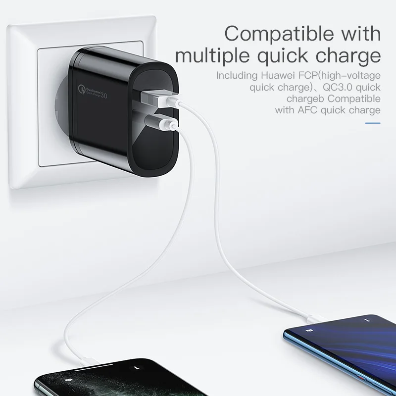 KUULAA 36 Вт USB зарядное устройство Quick Charge 4,0 PD 3,0 быстрое зарядное устройство US EU переходник супер зарядное устройство для iPhone 11 X XR XS 8 Xiaomi Mi 9