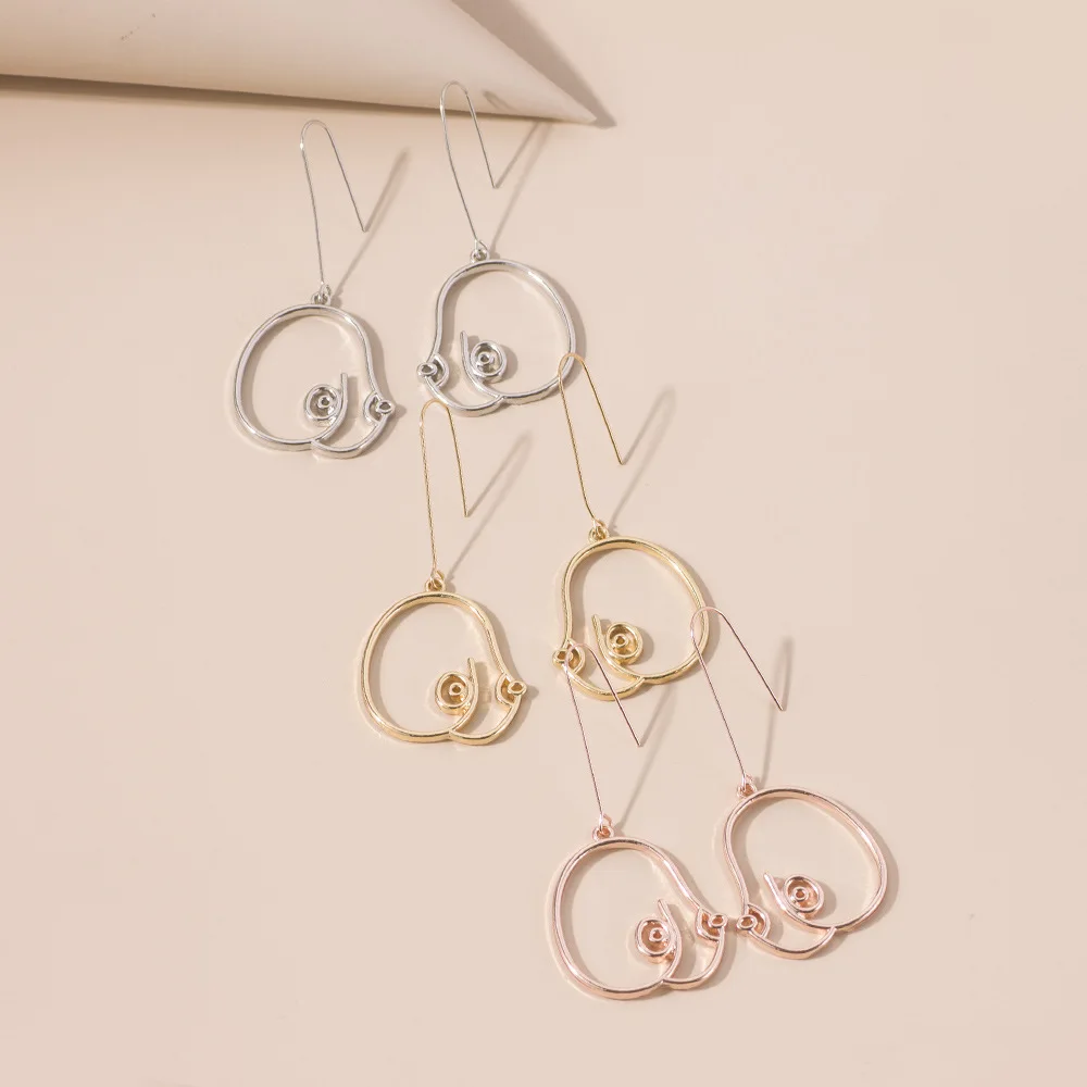 Drop Earrings VG 6YM Punk Style Body Drop Earrings For Women Retro Abstract Hollow Out Statement Hand Metal Fashion Dangle Earring Jewelry