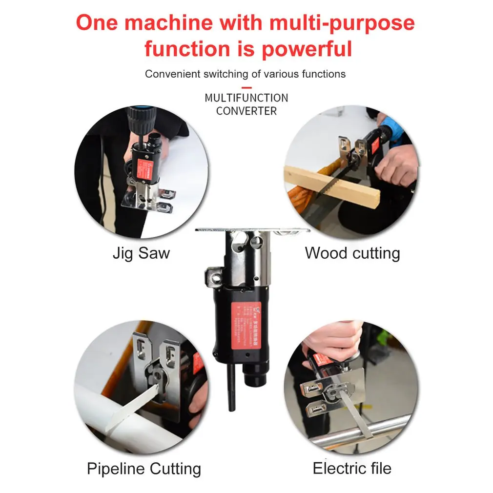 Многофункциональная беспроводная сабельная пила, насадка для дерева, металла, напильника, инструмент для резки, электрическая дрель, джиг, аксессуары для электроинструмента