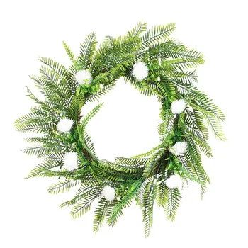 

50CM Simulation Plant Fern Leaves Autumn Garland Wreath Wooden Vine Circle Simulation Decoration Halloween Thanksgiving Christma