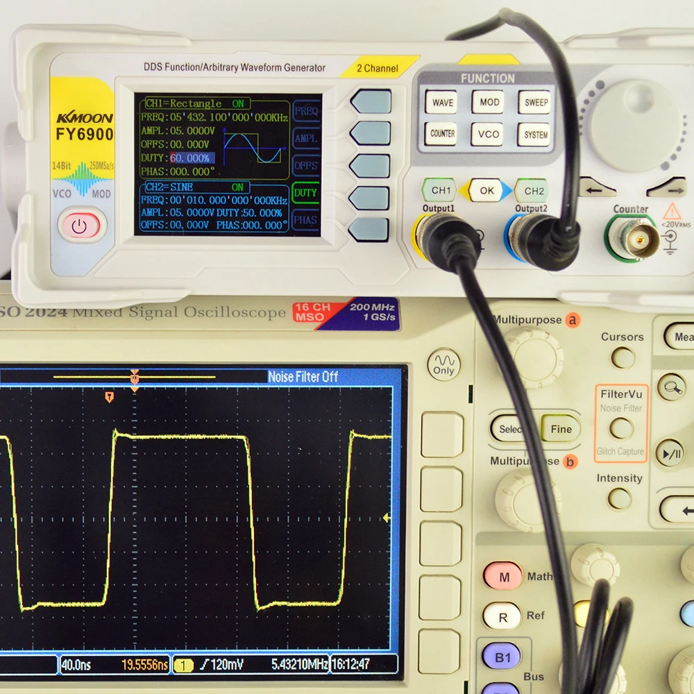 

KKmoon FY6900-20M 20MHz Digital DDS Dual-channel Signal Generator Function Signal/Arbitrary Waveform Generator Frequency Meter