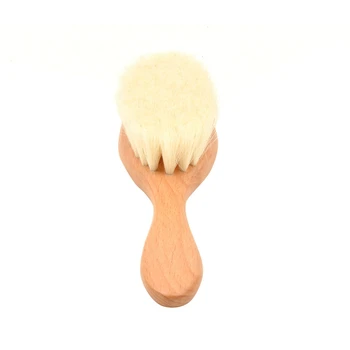 

Quality Wooden Baby Hair Brush for Newborns & Toddlers | Natural Soft Goat Bristles | Ideal for Cradle Cap | Perfect Baby Regist