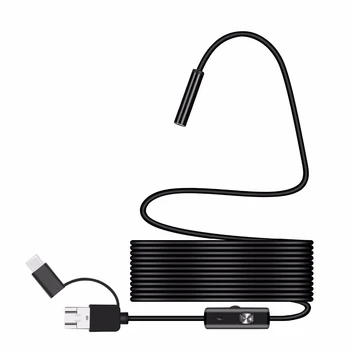 

7.0mm Endoscope Camera 640*480P HD USB Endoscope with 6 LED 1.5~10m Cable Waterproof Inspection Borescope for Android PC type-c