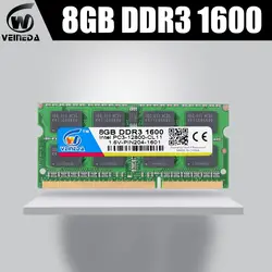 VEINEDA Оперативная память DDR3 8 GB 1066 PC3-12800 1,5 V для Intel AMD совместимы 8 gb 1333 MHZ 1600 МГц ddr3 memoria Оперативная память PC3-12800 204pin