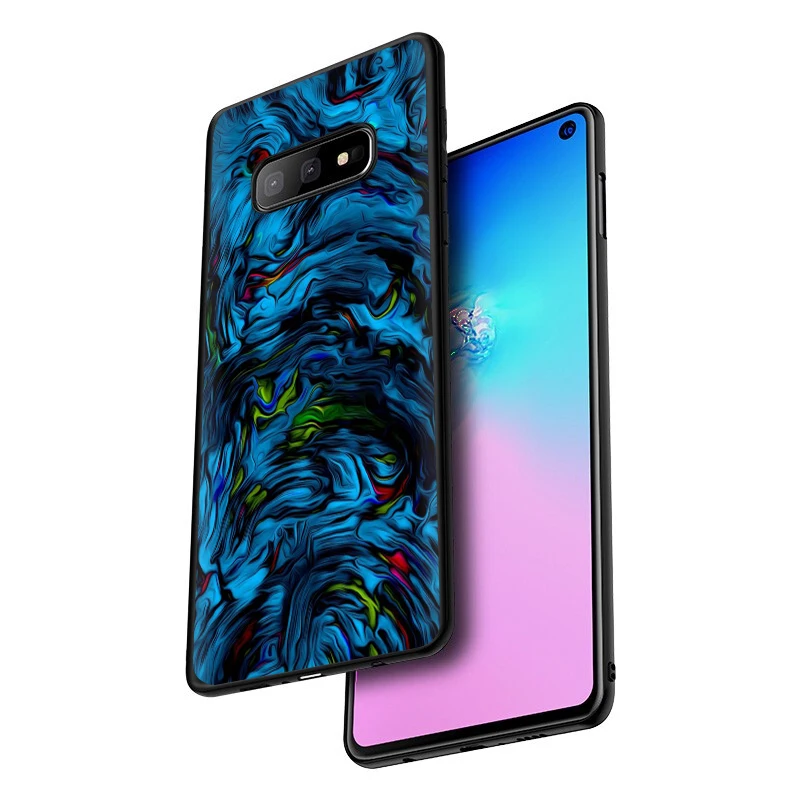 Силиконовый чехол для телефона EWAU с абстрактными блестками Samsung S6 S7 Edge S8 S9 S10 Note 8 9