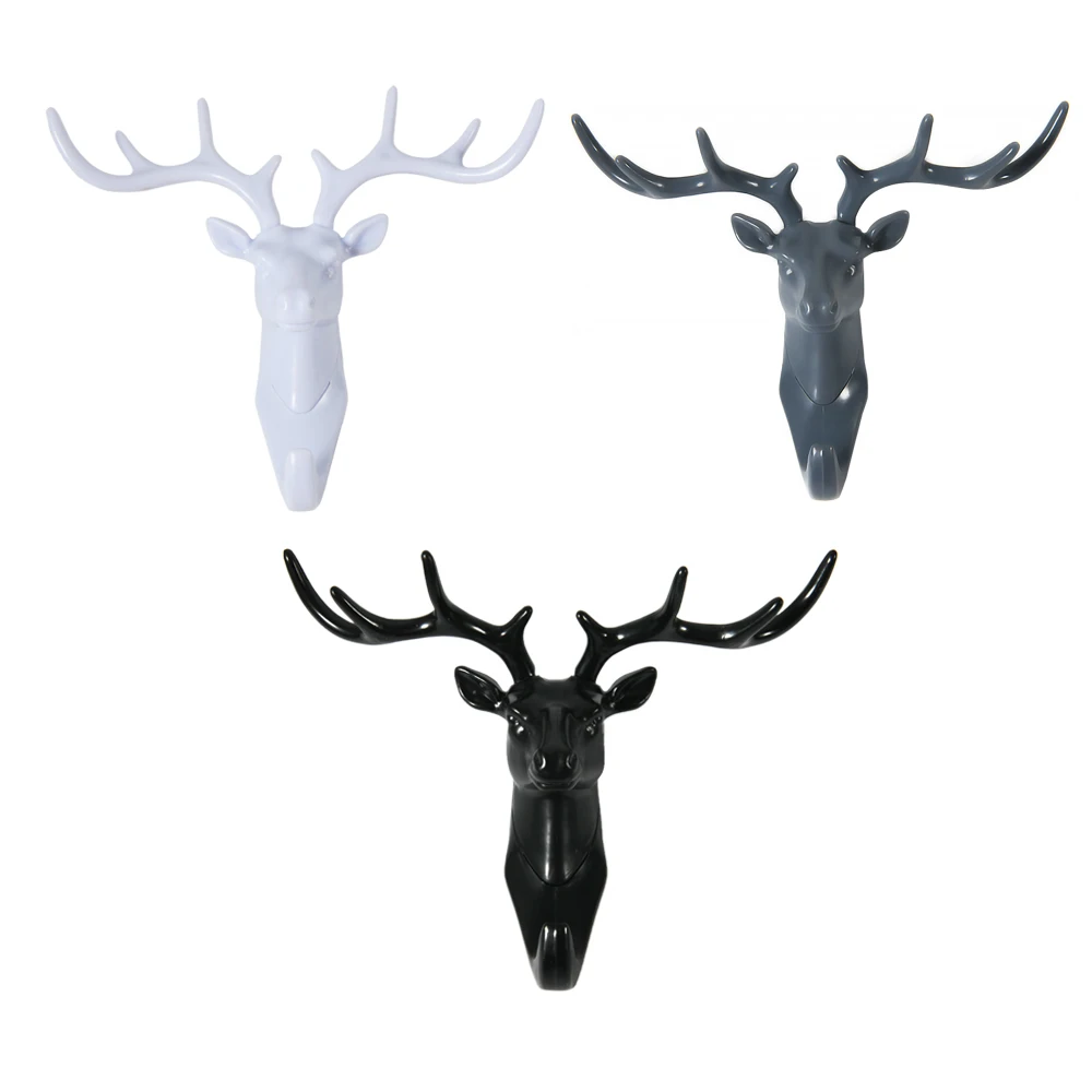 Wall Hanging Vintage Deer Head Antlers Hanging Clothes Hat Scarf Key Deer Horns Hanger Wall Decoration Hook wall hanging hook