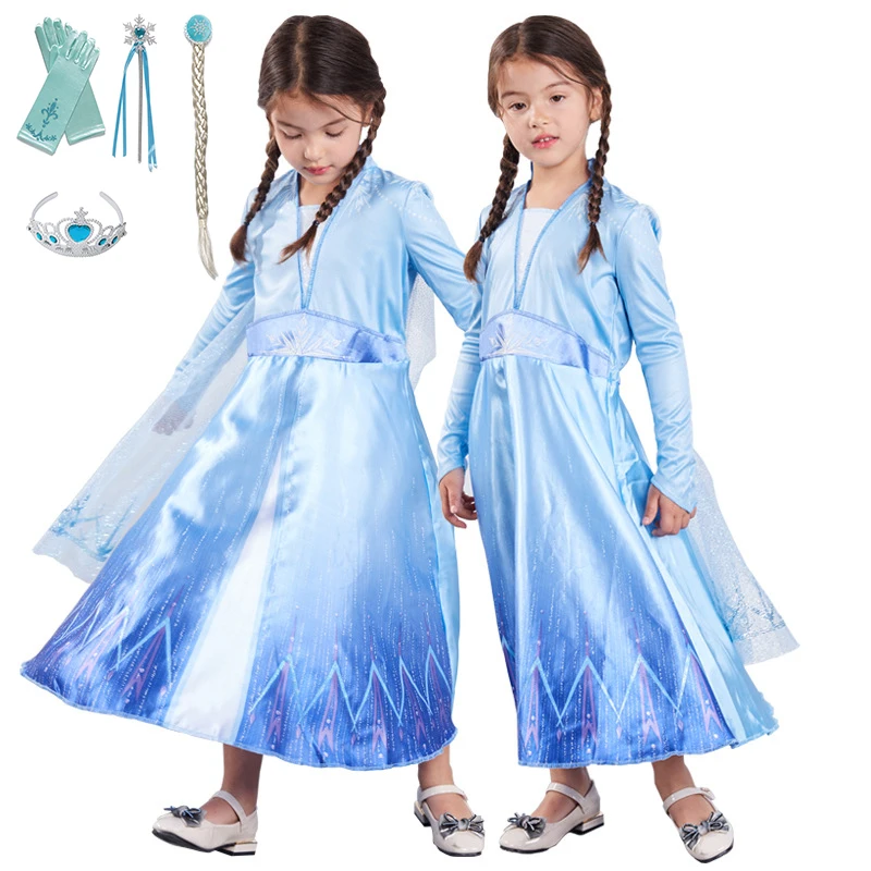Рождественское платье Анны Эльзы Снежной королевы 2 года Детский карнавальный