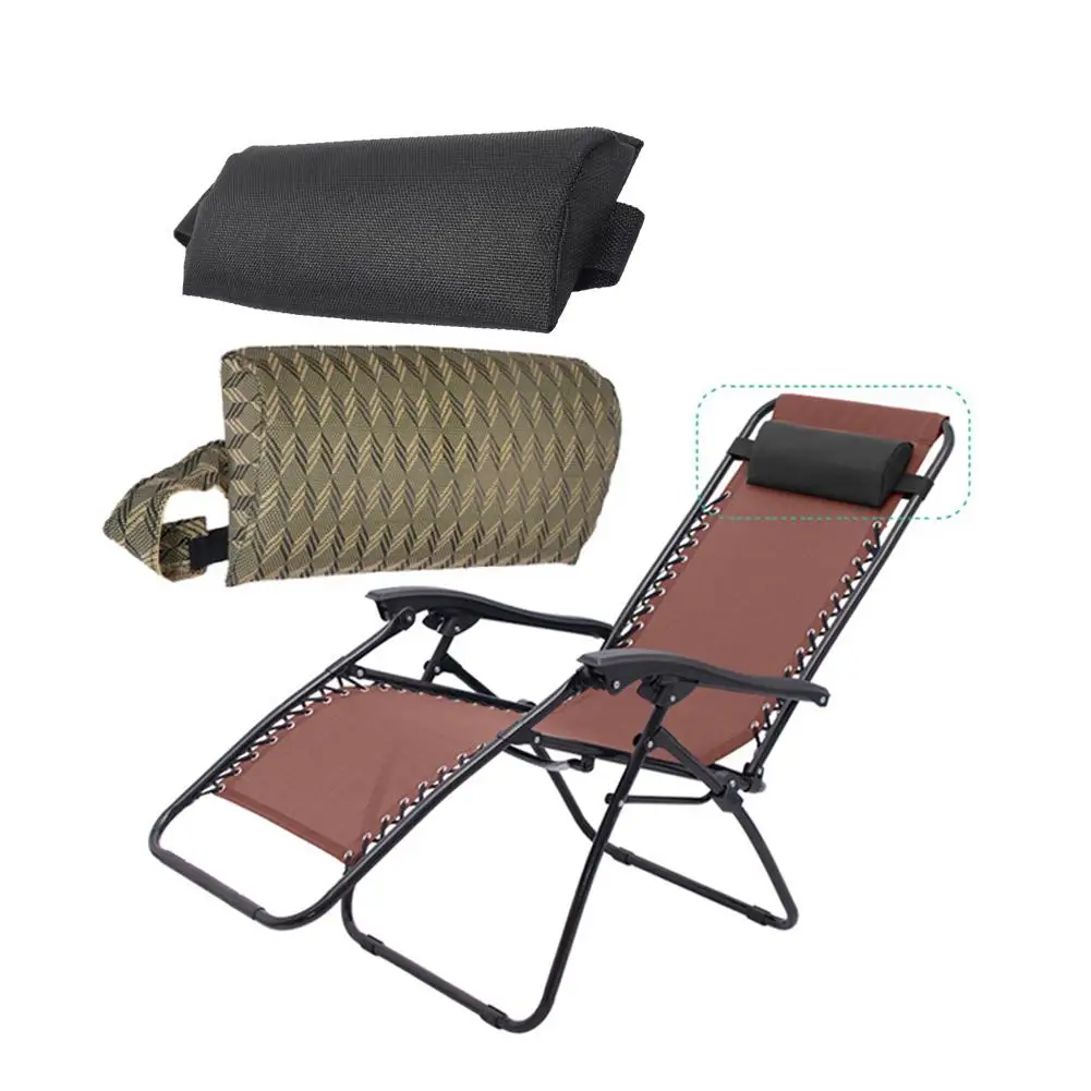 Universal Headrest Replacement Pillow Cushion for Folding Lounge Chair Gray 