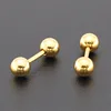 1 paire médicale titane acier boucle d'oreille petite boule vis petites boucles d'oreilles mâle oreille os clou lèvre Piercing corps bijoux ► Photo 3/6