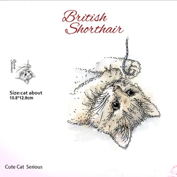 

1PC cat Clear Stamps silicone block for Transparent Stamp Acrylic Pad DIY scrapbooking Decoration Tools