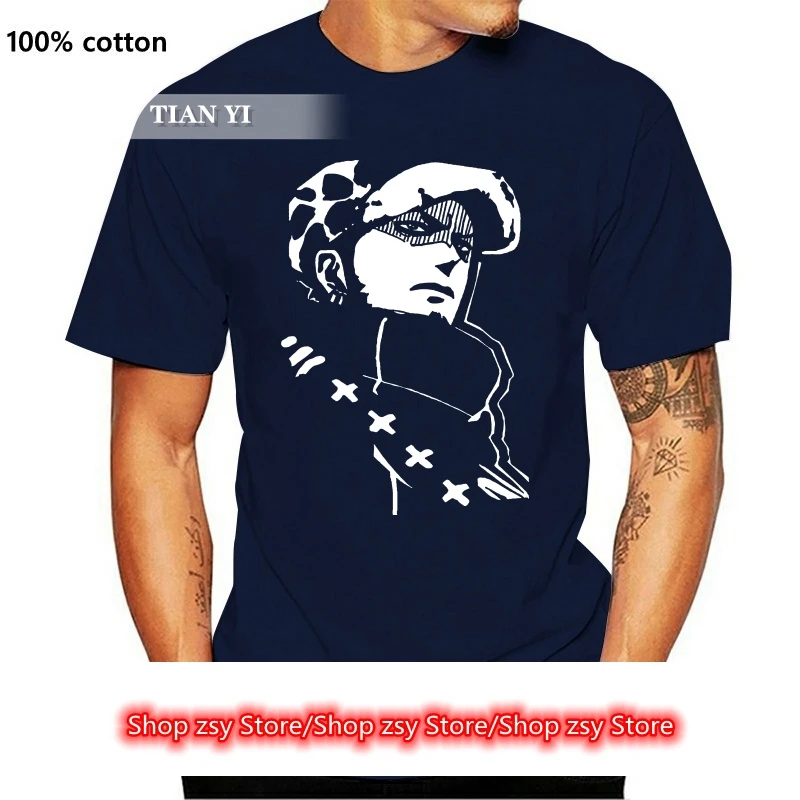 Tシャツ19ブランド服スリムフィット印刷ワンピースtシャツ トラファルガー ローt ハートの海賊団 クールアニメtシャツ男性のtシャツ Aliexpress メンズ服