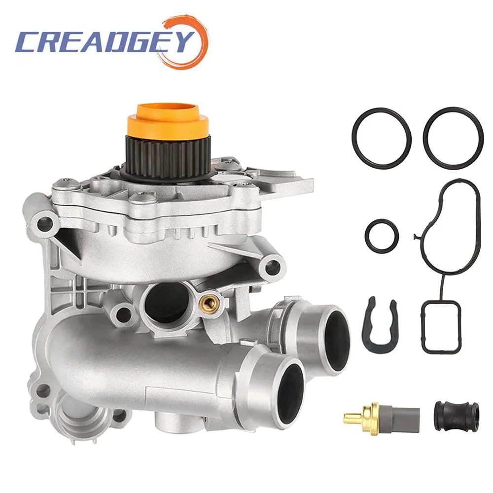 

Автомобильный Алюминиевый насос охлаждения двигателя Creadgey EA888 для Audi A3 A4 Q5 TT VW CC Tiguan Jetta Golf GTI 06H121026CQ 06H121026AB