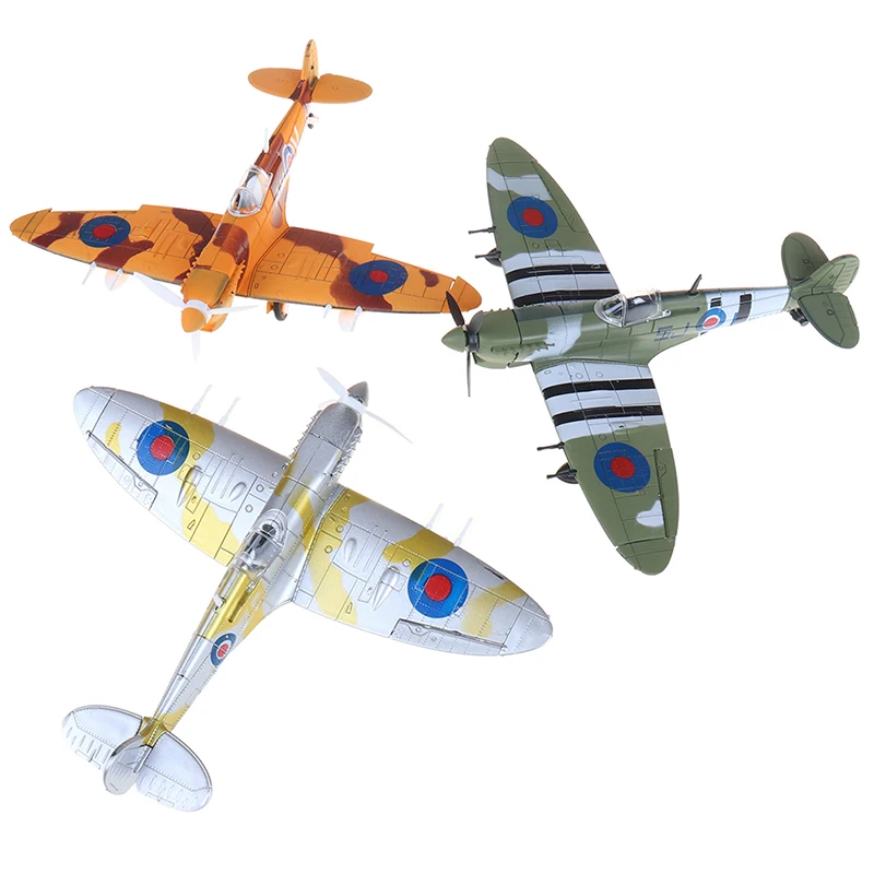 1 PCS Spitfire Fighter Model Kit Toys for Children DIY Aircraft Assembly Models Kits Educational Toy Gifts for Kids Random Color