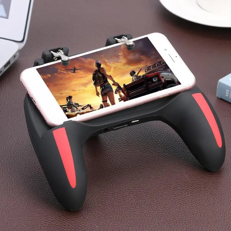 ALLOYSEED Telescopic Gaming Grip Game Controller Joystick Gamepad Dual Cooling Fan for PUBG Smart P