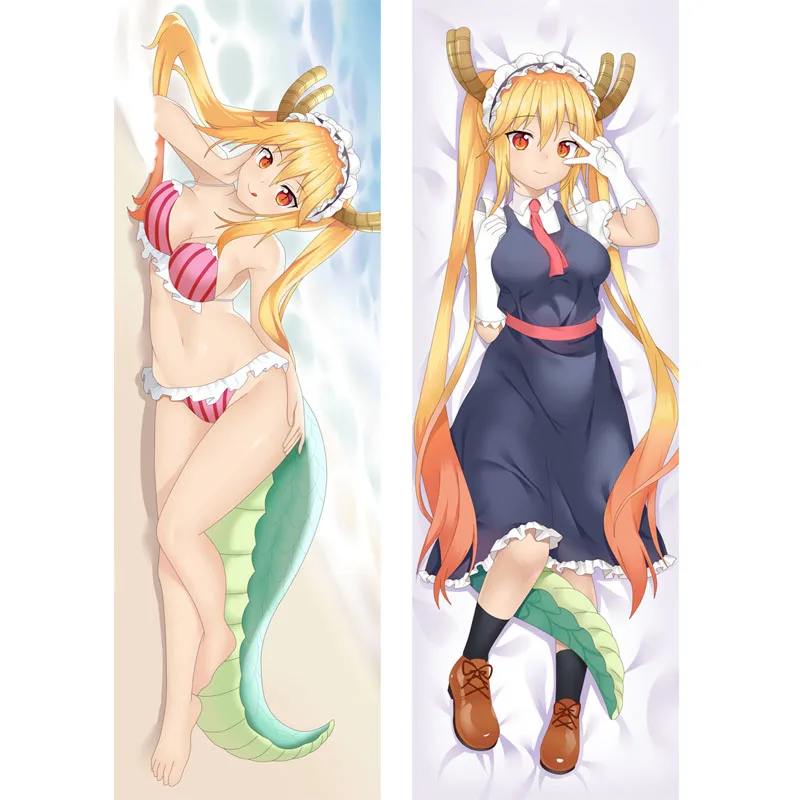 

Anime Bedding Pillowcase Miss Kobayashi's Dragon Maid Dakimakura Tooru KannaKamui Hugging Body DIY Coplay Cushion Pillow Cover