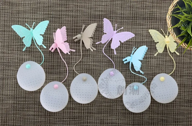 Butterfly Tea Bags Strainers Silicone Tea Infuser Teabags For Coffee Drinkware