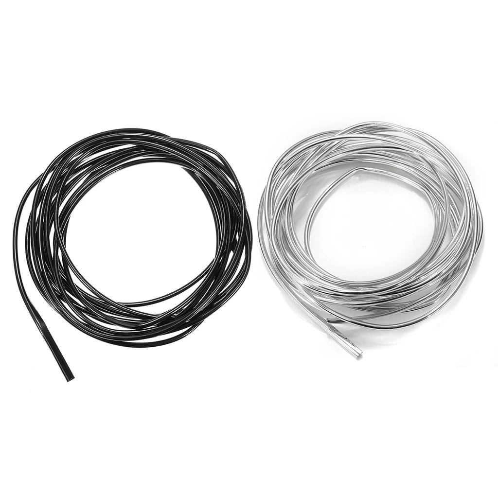 Car Door Edge Guard,6m//19.7ft Black Car Door Edge Moulding Trim Strip Scratch Guard Protector Cover Mold Silver
