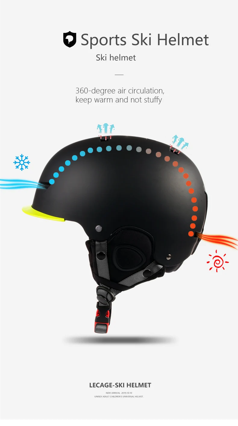 LECAGE Лыжный шлем скейтборд для мужчин женщин детей Регулируемая Защита безопасности Спорт на открытом воздухе красочный шлем на выбор
