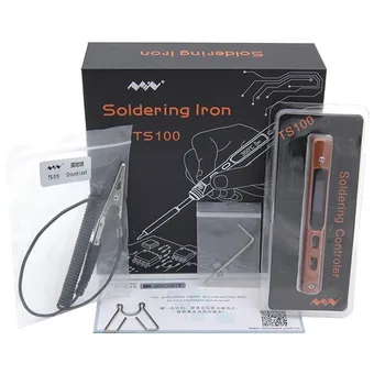 

UpGrade TS100 Digital OLED Intelligent Programable Interface DC5525 Electronic Soldering Iron Station Built-in STM32 Chip