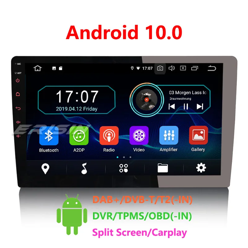 Erisin ES5910U 10 1 'Ƈ Din Android 0 Автомобильный мультимедийный плеер Радио BT для