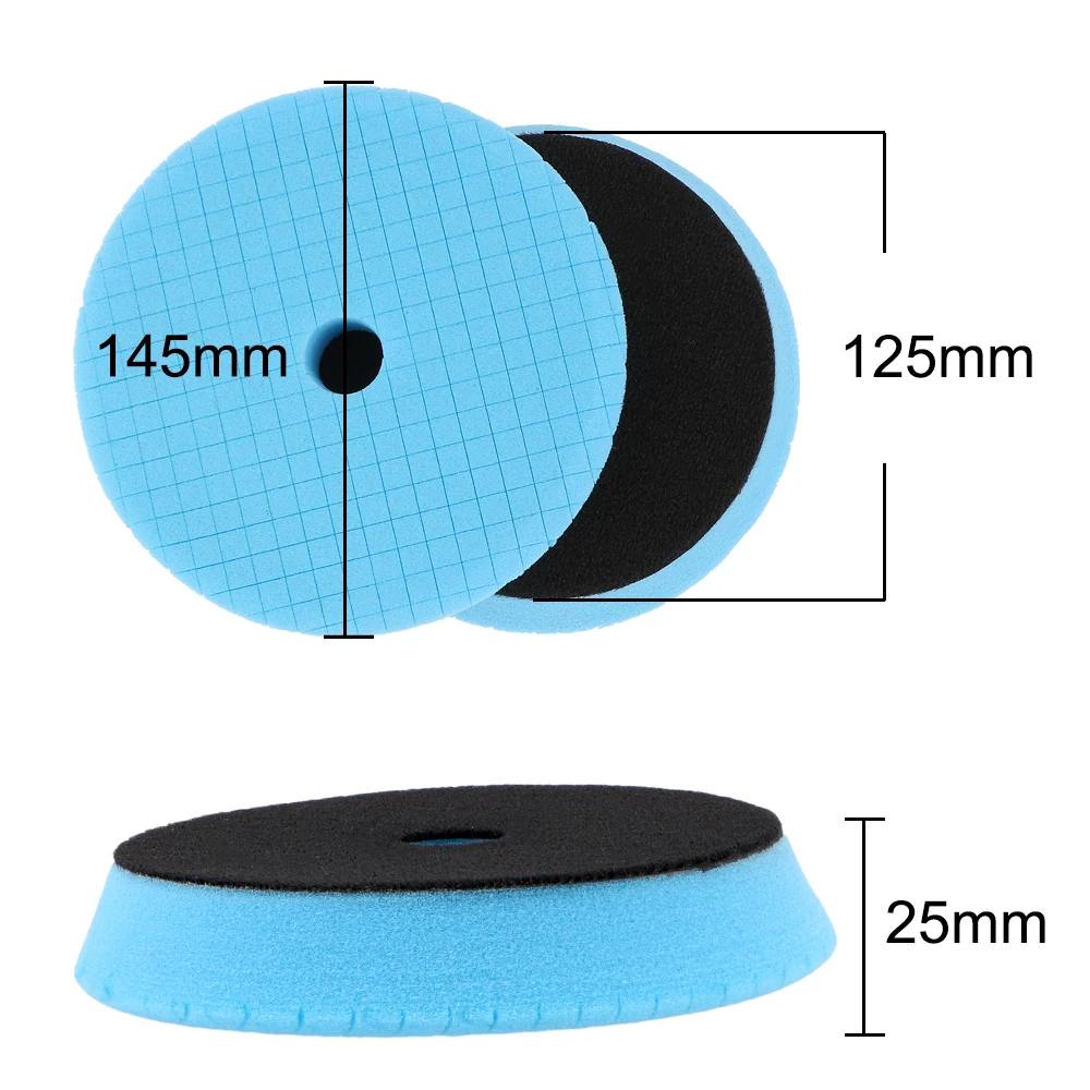 Almofada de Polimento Leepee Polegada Borda Chanfrada Design Carro Polonês 5 Peças - Set Disco Abrasivo Polimento Kit Esponja Espuma Almofadas 6 4 Leepee 6 Polegada borda chanfrada design carro