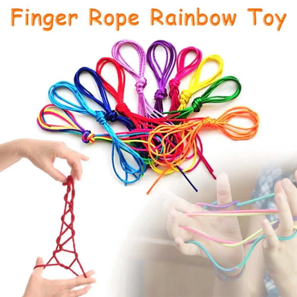 Finger String Set Rainbow Rope Skill Game Toys For Children Gift Educational Toys For Children Gift Parent-child Interactive