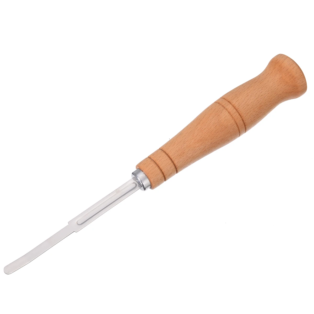 Baking Curved Bread Dough Cutter Wooden Handle Pastry Cutting French Toast Bagel Cutter Kitchen Tools With Cover Thin Blade