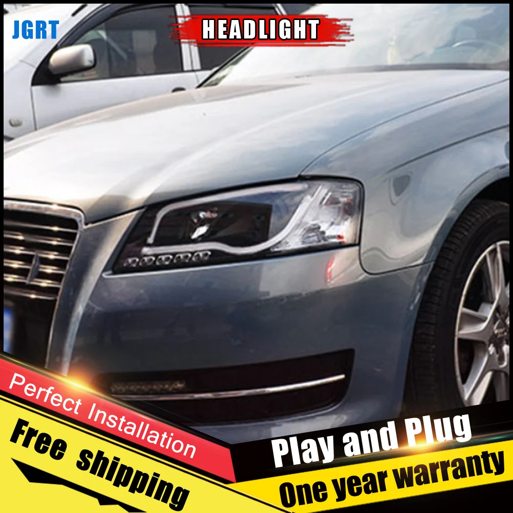 2 шт. автомобильный стиль светодиодный фары для audi A3 2008-2012 для A3 Головной фонарь светодиодный DRL Объектив двойной луч H7 HID Xenon bi xenon объектив
