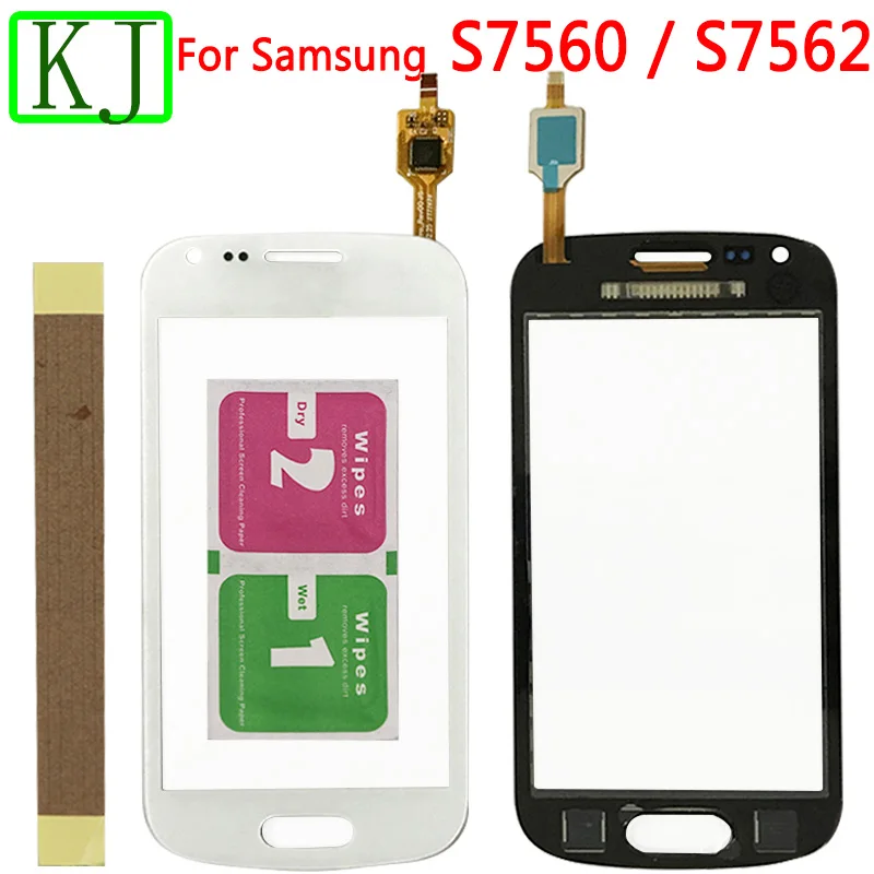 S7562 сенсорный экран для samsung Galaxy Trend DUOS S7560 GT-S7562 дигитайзер Передний сенсорный экран сенсор Передняя стеклянная панель без ЖК-дисплея - Цвет: White