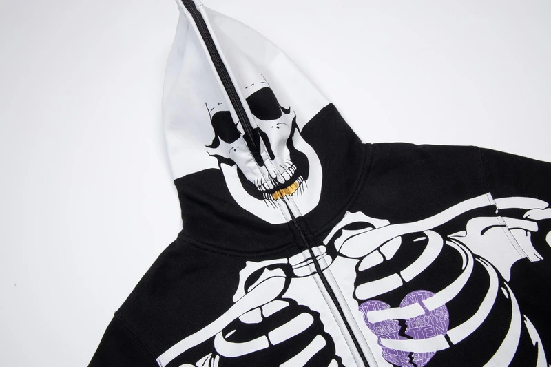 Best Quality Skull Print HEAVY Fahsion Hoodie Men 1:1 Vintage Women Hoodie  Sweatshirts Winter Pullover Men Clothing - AliExpress