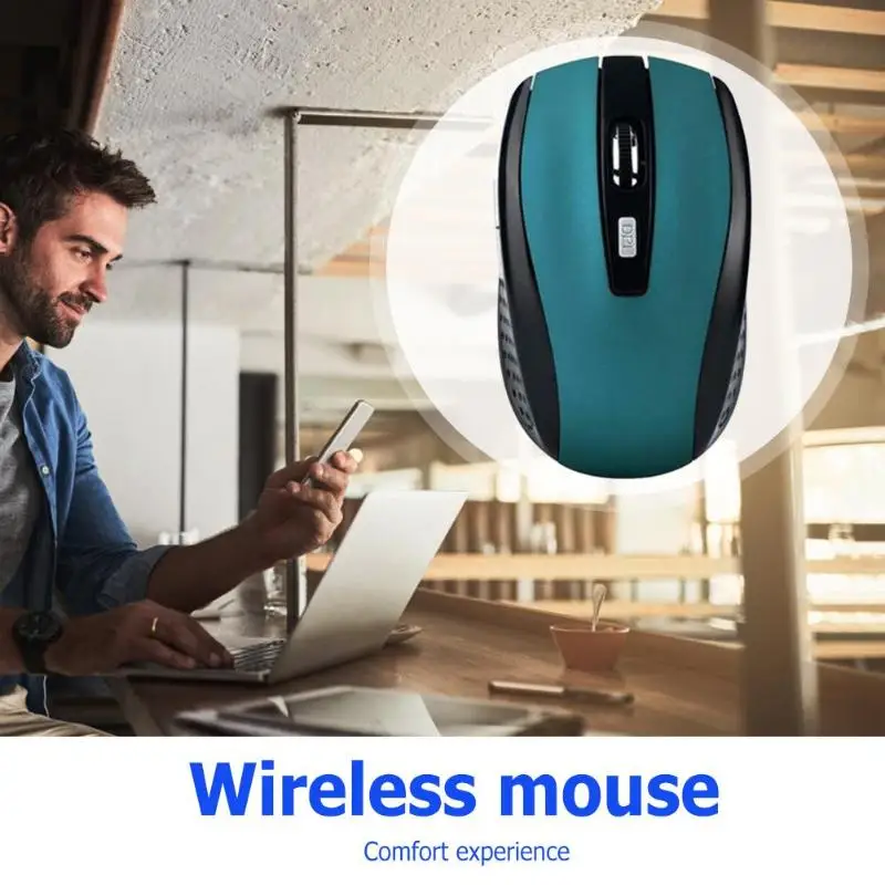 2,4G беспроводная мышь, 6 кнопок, 2000 dpi, прочная оптическая компьютерная мышь, эргономичные мыши для ноутбука, универсальные Компьютерные периферийные устройства