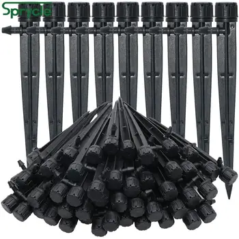 

SPRYCLE 50PCS Garden 360 Degree Adjustable Sprinkler Watering Drip Irrigation Dripper Nozzles w/ Stake 4/7mm Hose Greenhouse