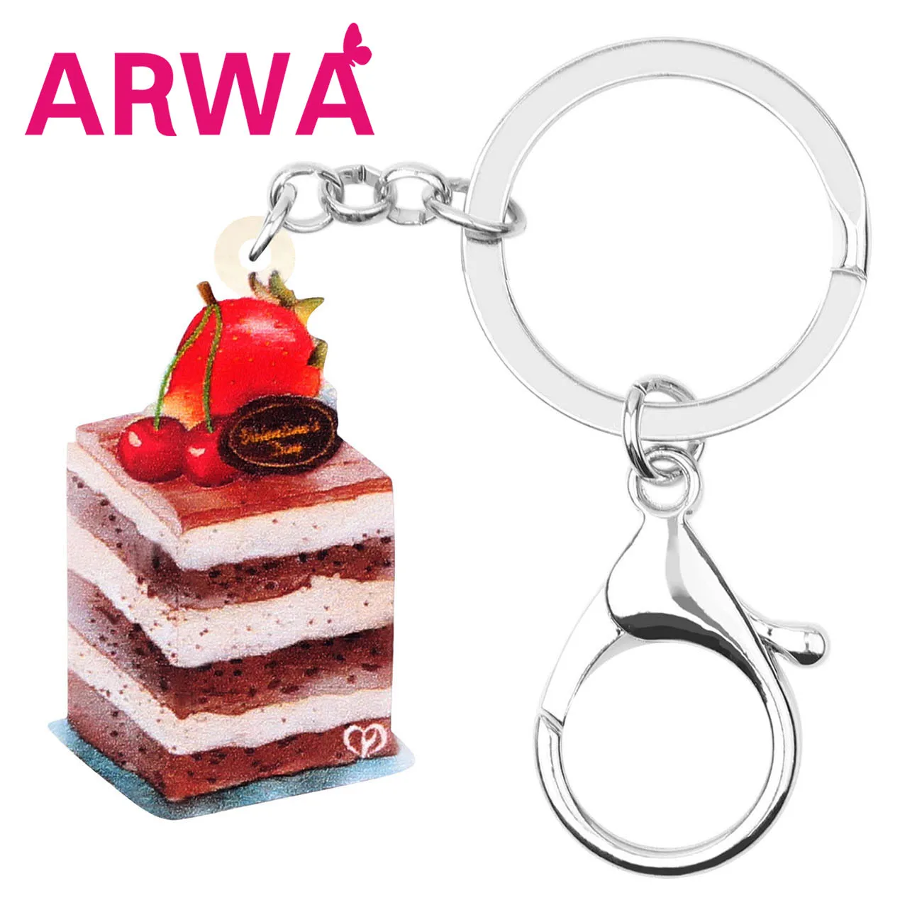 ARWA Acrylic Valentine's Day Anime Cake Key Chain Ring Bag Car Purse Decoration Keychain For Women Girl Teen Decorations Gift |