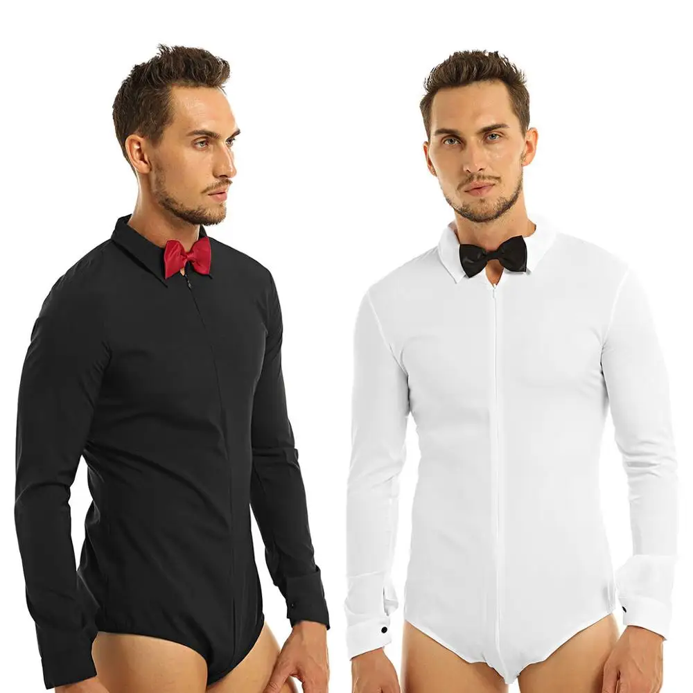 camisa con moño hombre
