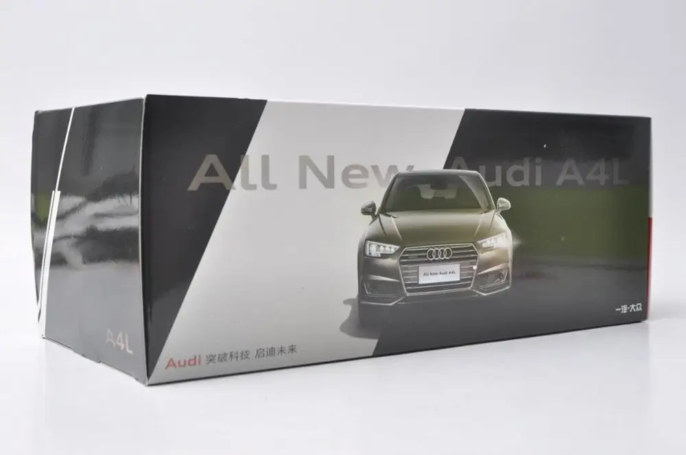 1:18 литая модель для Audi A4L 2017 белая игрушечная машинка из сплава миниатюрные