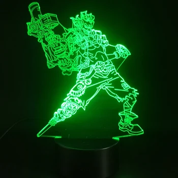 

Game Overwatch Hero Junkrat 3D Lamp multi-color with Remote battery operated nightlight Dropshipping Led Night Light Lamp Figure