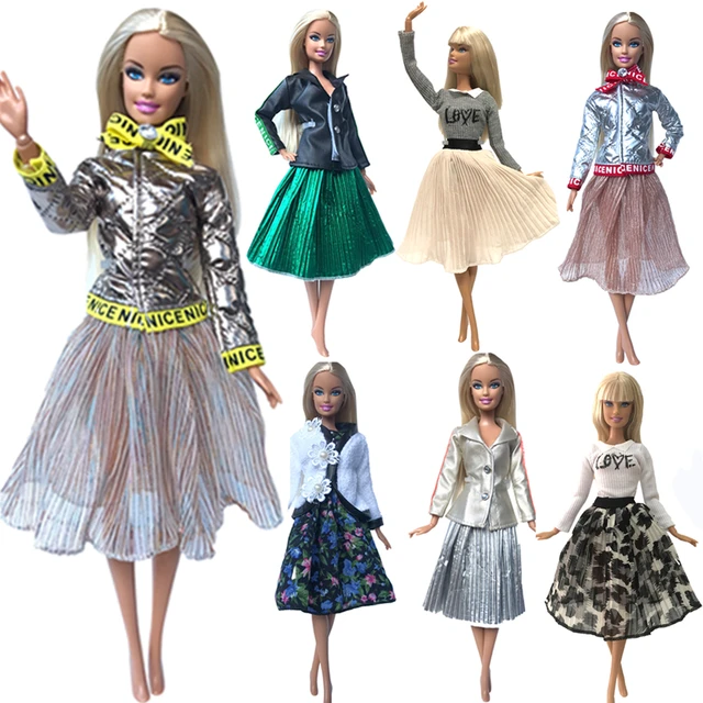 Saia Roupas Barbie Doll, Grade Rosa, Vestido, Chapéu, Pulseira, Sapatos,  Colar, 30cm, 1/6, Xinyi, FR, ST