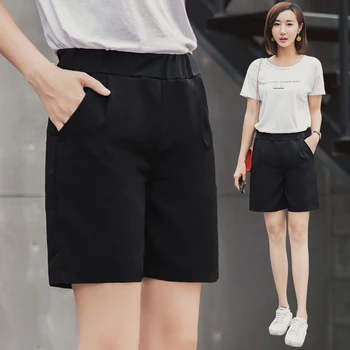 

Shorts Summer 2020 New Korean Style Simple Daily Leisure All-match Chiffon High Waist Womens Short Trousers Female High Quality