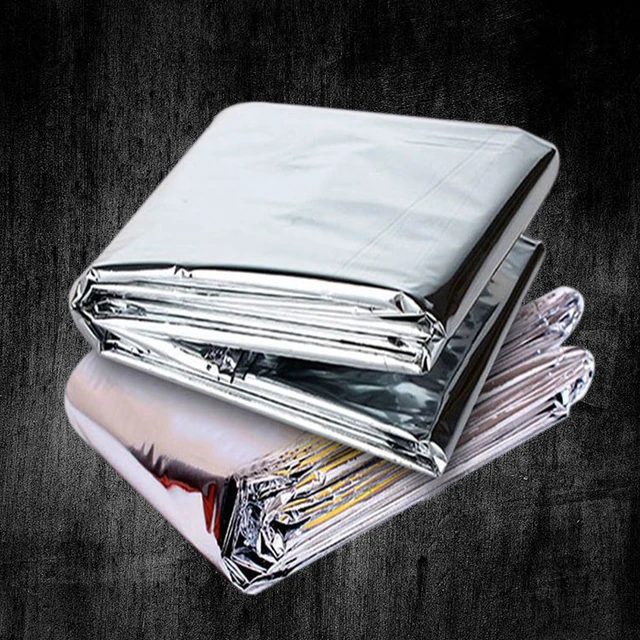 2Db 210*130 Cm Vészhelyzeti Meleg Borító Mylar Film Fukarolható Hőhőfeltételes Takaró Az Elsősegély -Természeti Katasztrófák Kempingéhez - Image 2