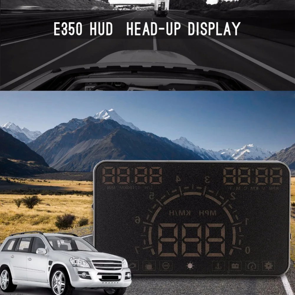 Универсальный 5," Авто HUD Дисплей с OBD2 и EUOBD Интерфейс превышение скорости Предупреждение лобовое стекло проектор Системы