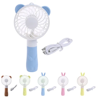 

Portable Hand Fan Battery Operated USB Power Handheld Mini Fan Cooler with Strap