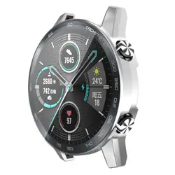 Durable Electroplated TPU Watch Cover with Screen Protector (Silver)