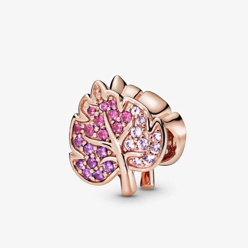 

Leaf Shape 925 Sterling Silver Beads Charms Pendants fit Brand Charms Silver 925 Original Bracelets DIY Jewelry