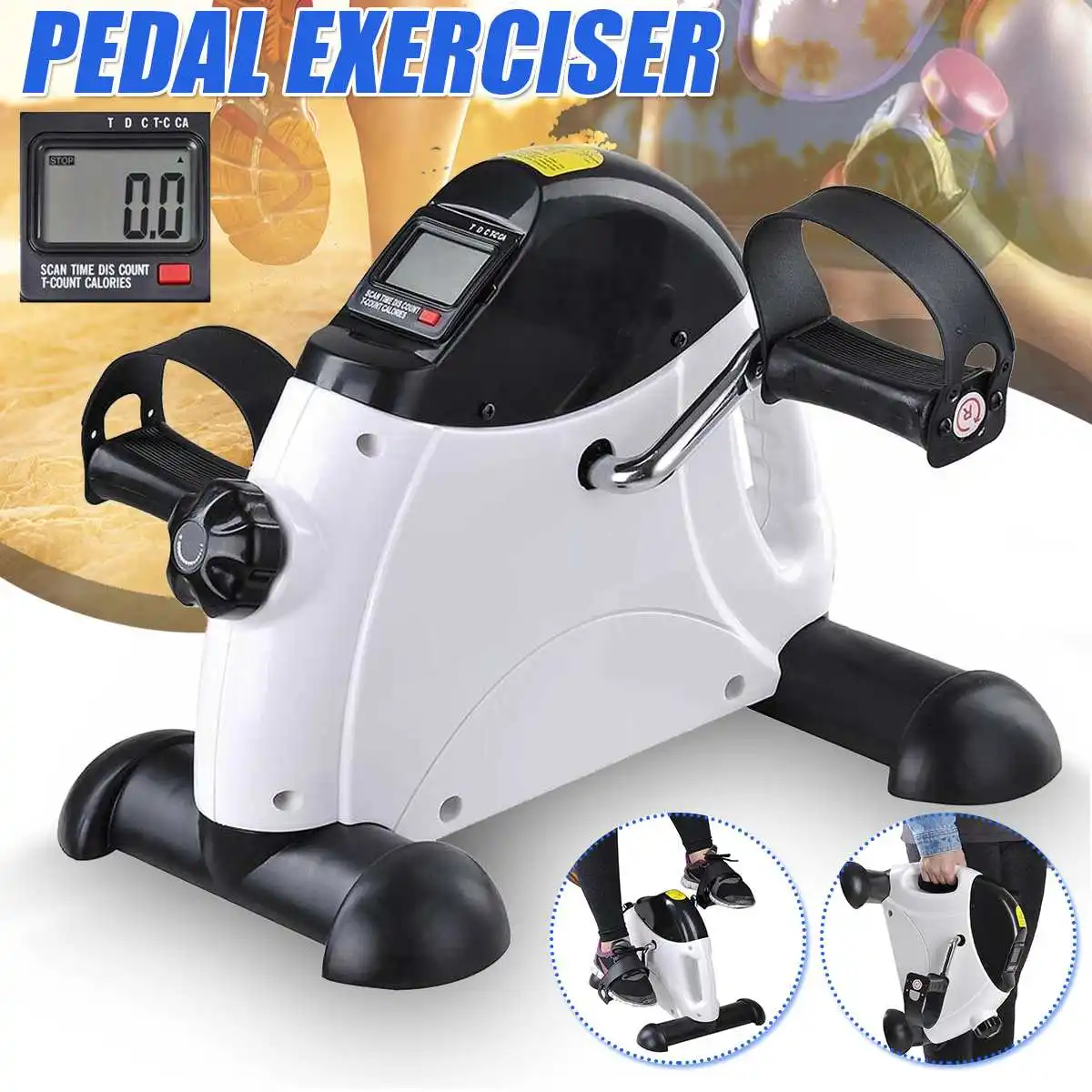 Mini Pedal Stepper Exercise Machine LCD Display Indoor Cycling Bike Treadmill Ttraining Apparatus For Home Office Gym | Спорт и