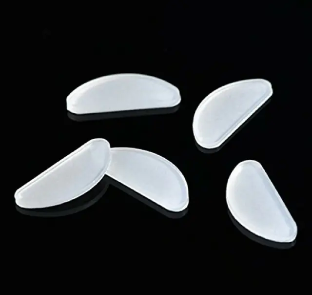 5Pairs Glasses Nose Pads Adhesive Silicone Nose Pads Non-slip White Thin Nosepads for Glasses Eyeglasses Eyewear Accessories White